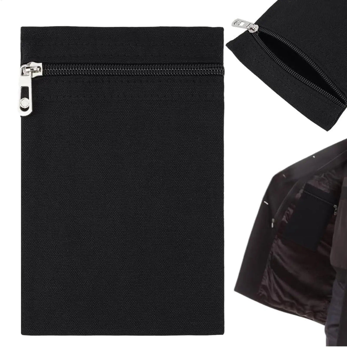 Sew-In Anti-Theft Zipper Pocket for Jackets & Hoodies Sew-In Security Pocket QXL
