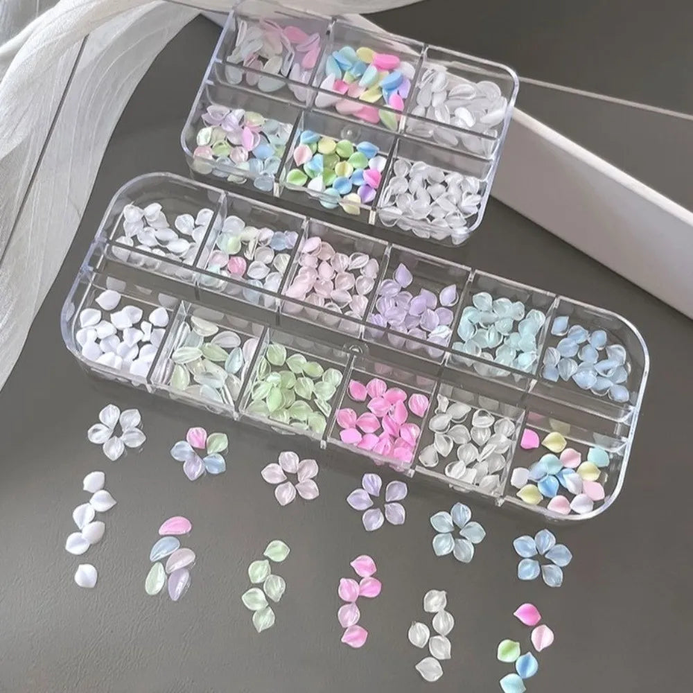 12-Grid 3D Flower Petal Nail Art Sequins & Glitter Kit Nail Art Sequins Kit QXL