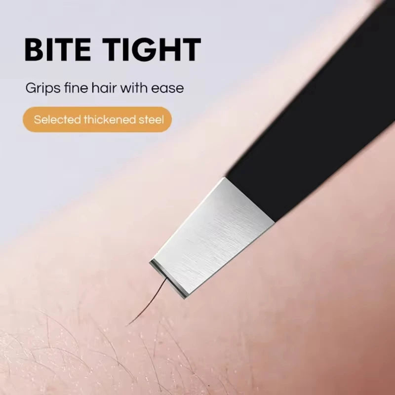 Stainless Steel Slant Tip Precision Tweezer for Eyebrows Precision Tweezer QXL