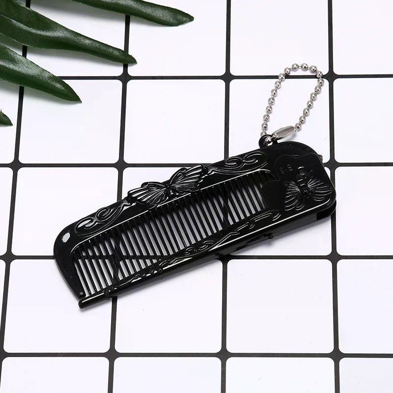 Foldable Pocket Hair Comb with Keychain | Anti-Static Brush Foldable Hair Comb QXL