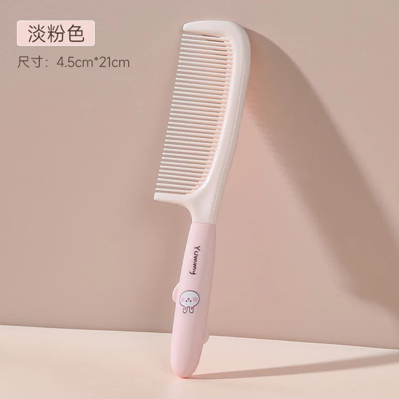 Cartoon Anti-Static Pointed Tail Comb for Kids | Pink & Green Kids Hair Comb QXL pink
