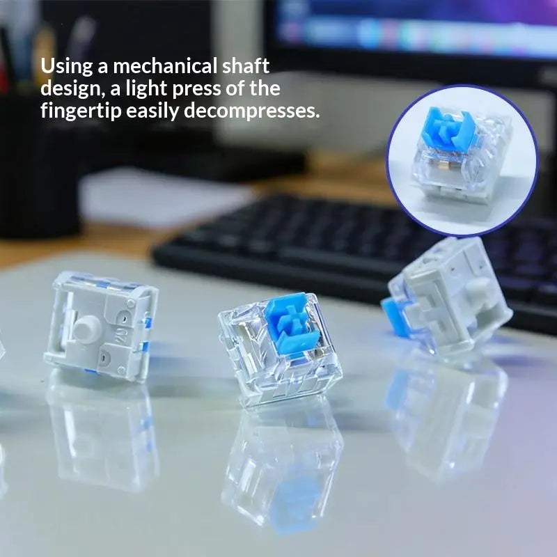 50-Pack 3-Pin Tactile Switches | Hot-Swap Mechanical Keyboard Keyboard Switches QXL