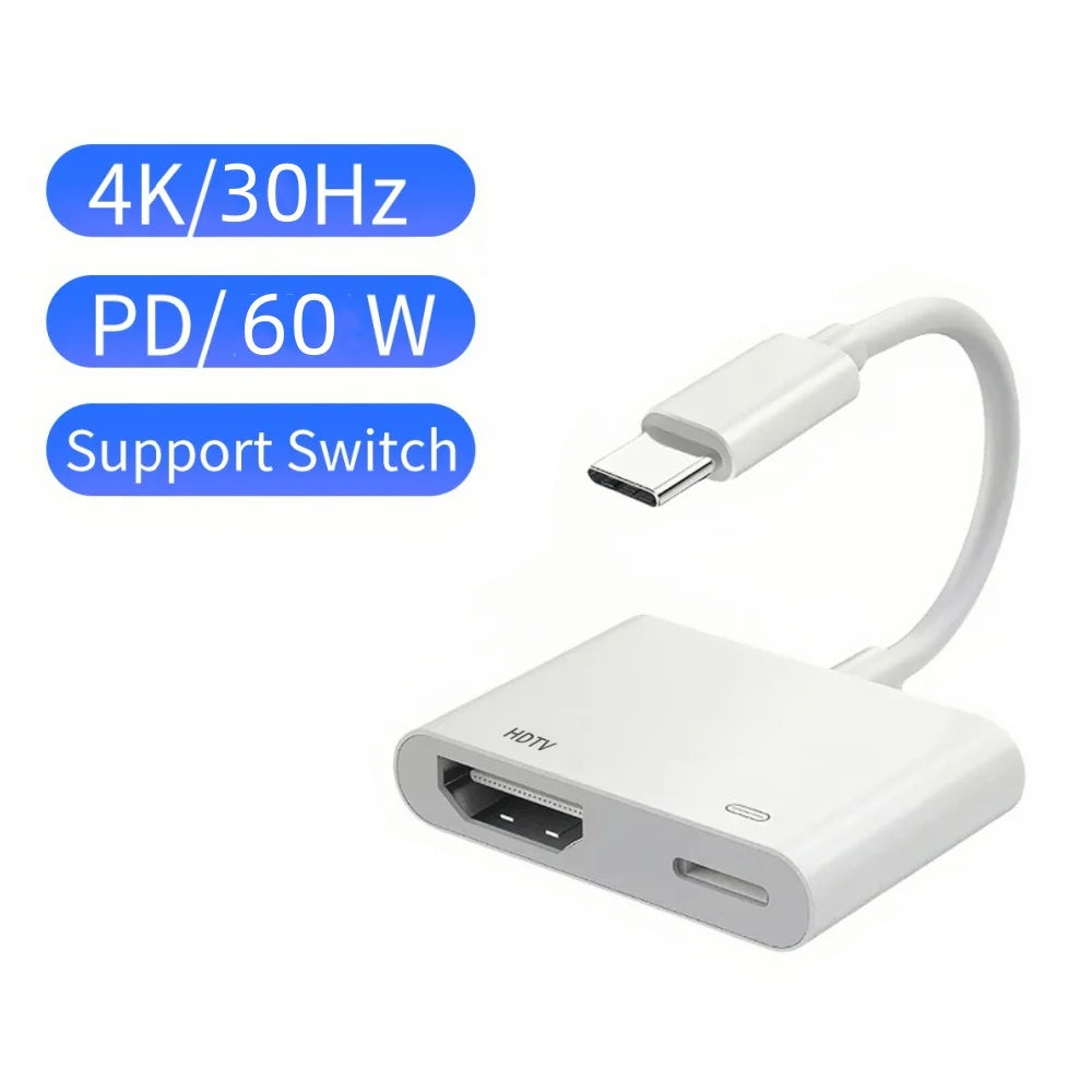 USB-C to HDMI 4K 60Hz Adapter for iPhone, MacBook & More USB-C HDMI Adapter QXL 30Hz