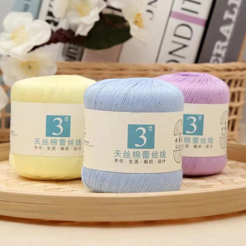 100% Cotton Tencel Lace Thread | Crochet, Knitting & Embroidery Crochet Knitting Yarn QXL