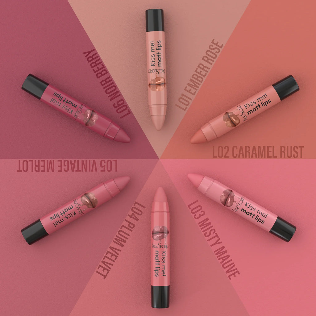 6-Color Velvet Matte Lipstick Crayon | Kissproof Lip Pen Matte Lipstick Crayon QXL