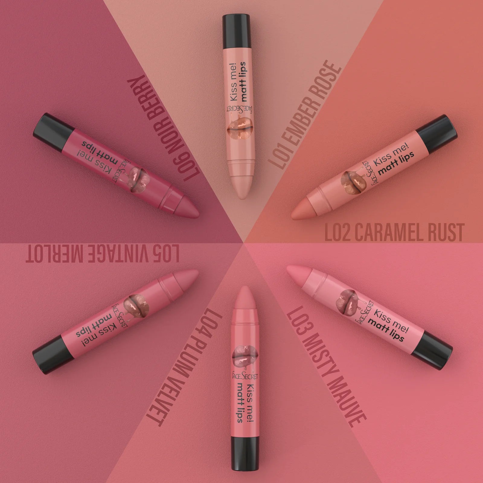 6-Color Velvet Matte Lipstick Crayon | Kissproof Lip Pen Matte Lipstick Crayon QXL