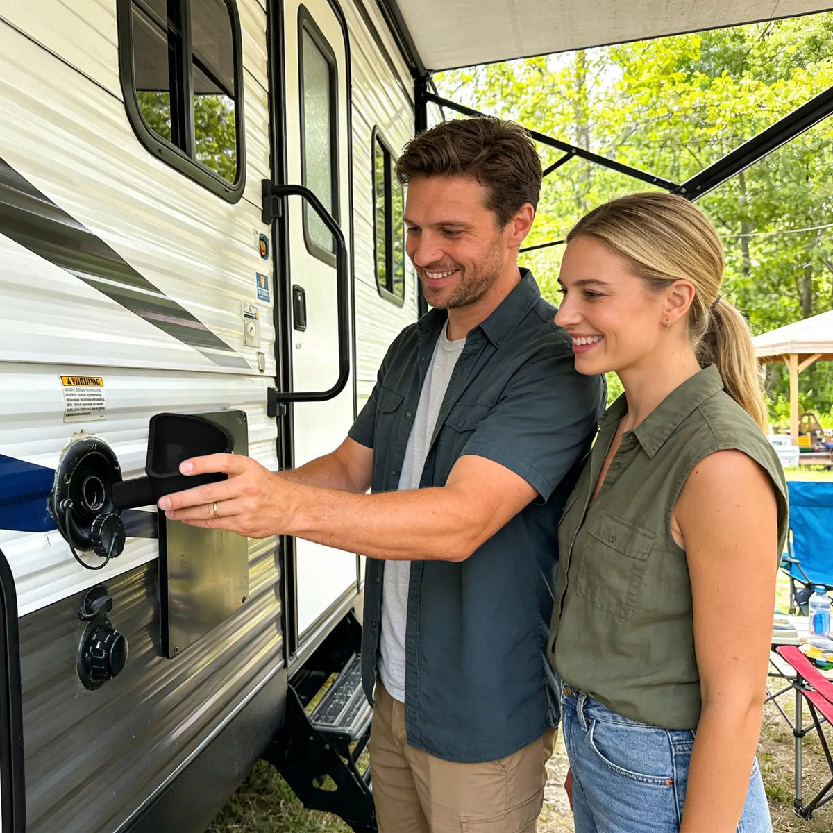 RV Wide Mouth Water Filling Funnel | Universal Camper Inlet RV Water Funnel QXL