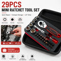 29-Pc Mini Ratchet Wrench & Socket Bit Set | 1/4" Drive Kit Ratchet Socket Set QXL Default Title