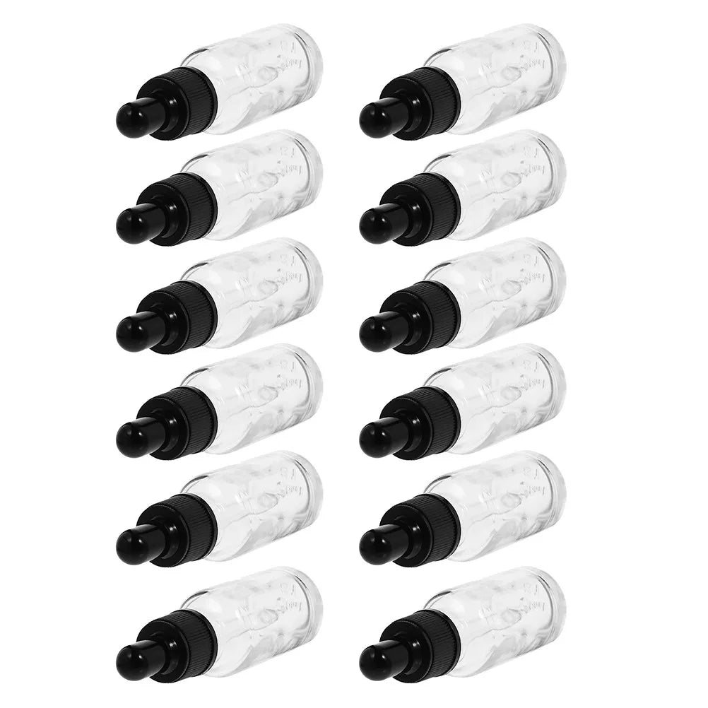 12-Pack 50ml Glass Dropper Bottles for Essential Oils & Perfume Glass Dropper Bottles QXL