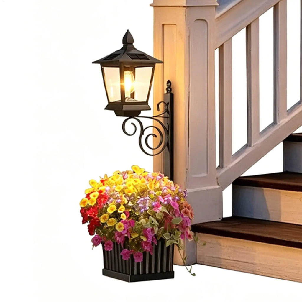 2-in-1 Solar Lamp Post with Planter | Outdoor Garden Light Solar Garden Lamp QXL