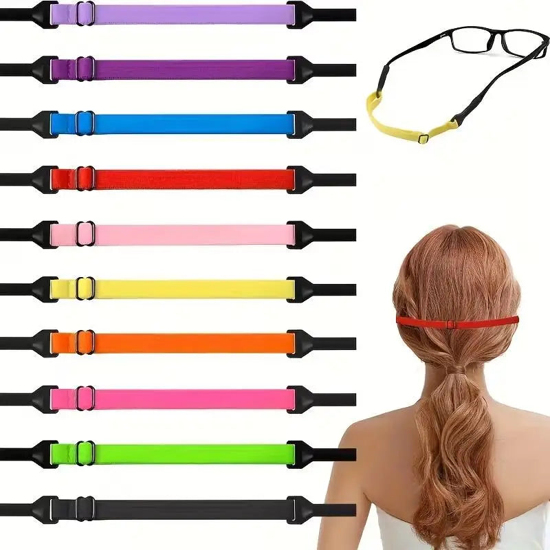 Adjustable Eyeglass Straps | Colorful Microfiber 2 or 6 Pack Eyeglass Straps QXL