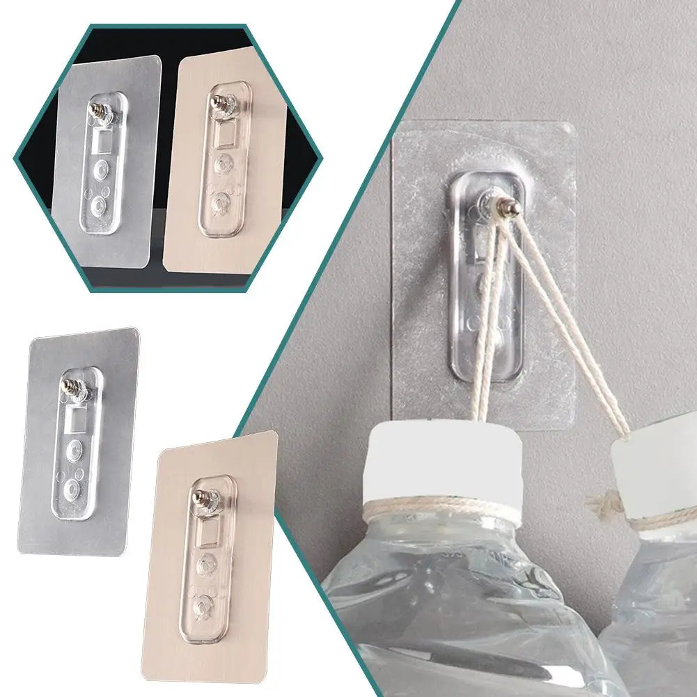 Nail-Free Adhesive Wall Hook | No-Drill Screw Sticker Hanger Adhesive Wall Hook QXL