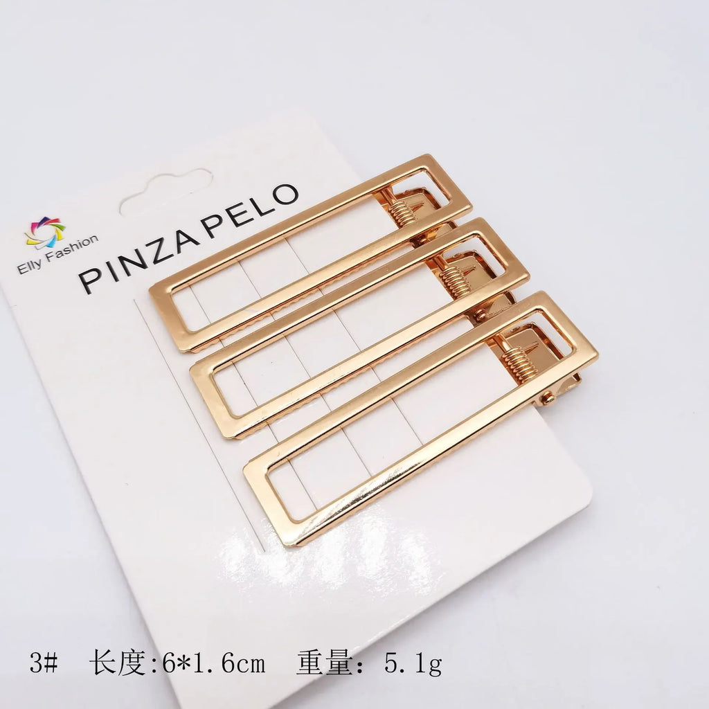 3-Pack Metal Geometric Hollow Hair Claw Clips | Barrette Set Hair Claw Clips QXL NO.3
