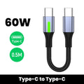USB-A to USB-C 66W Fast Charging Cable – 0.25M & 0.5M USB-C Charging Cable QXL c-c 0.5m