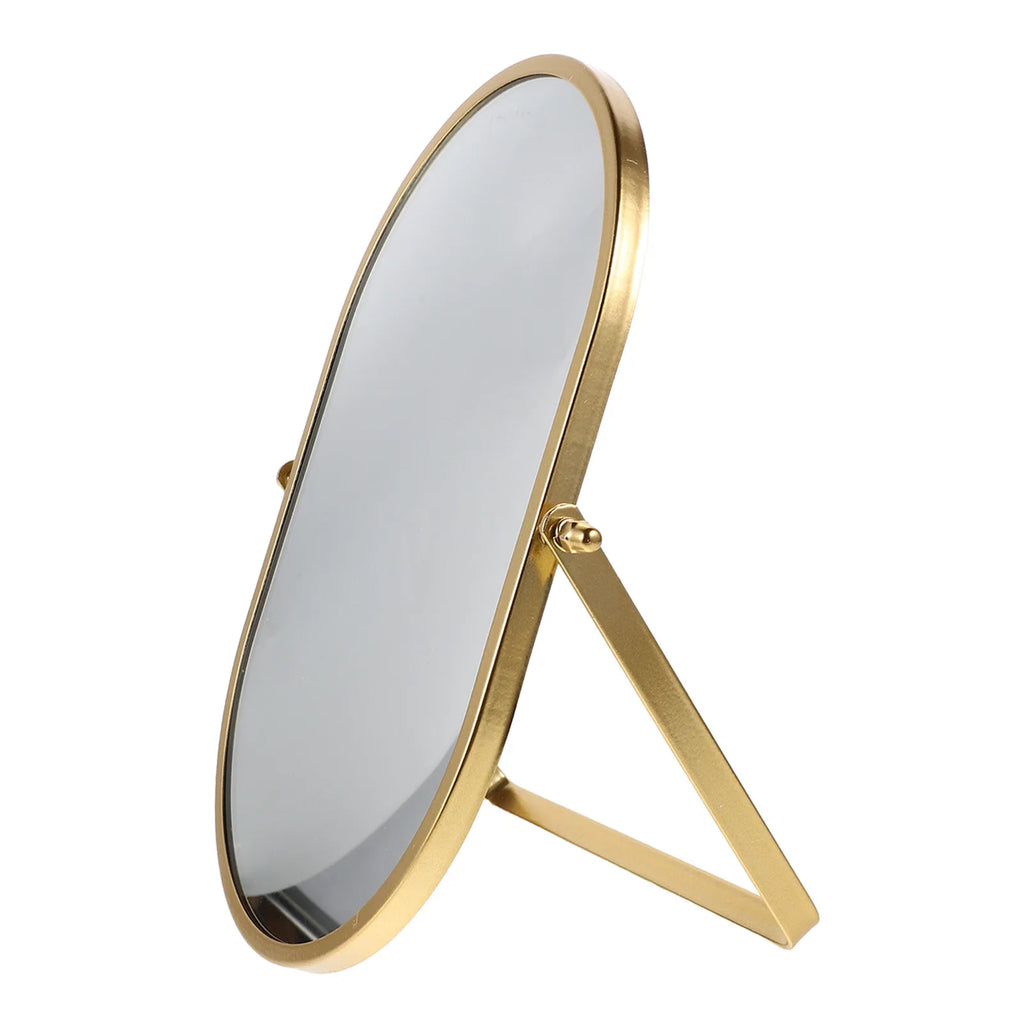 Folding Vanity Makeup Mirror Gold Desktop Tabletop | Adjustable Folding Vanity Mirror QXL