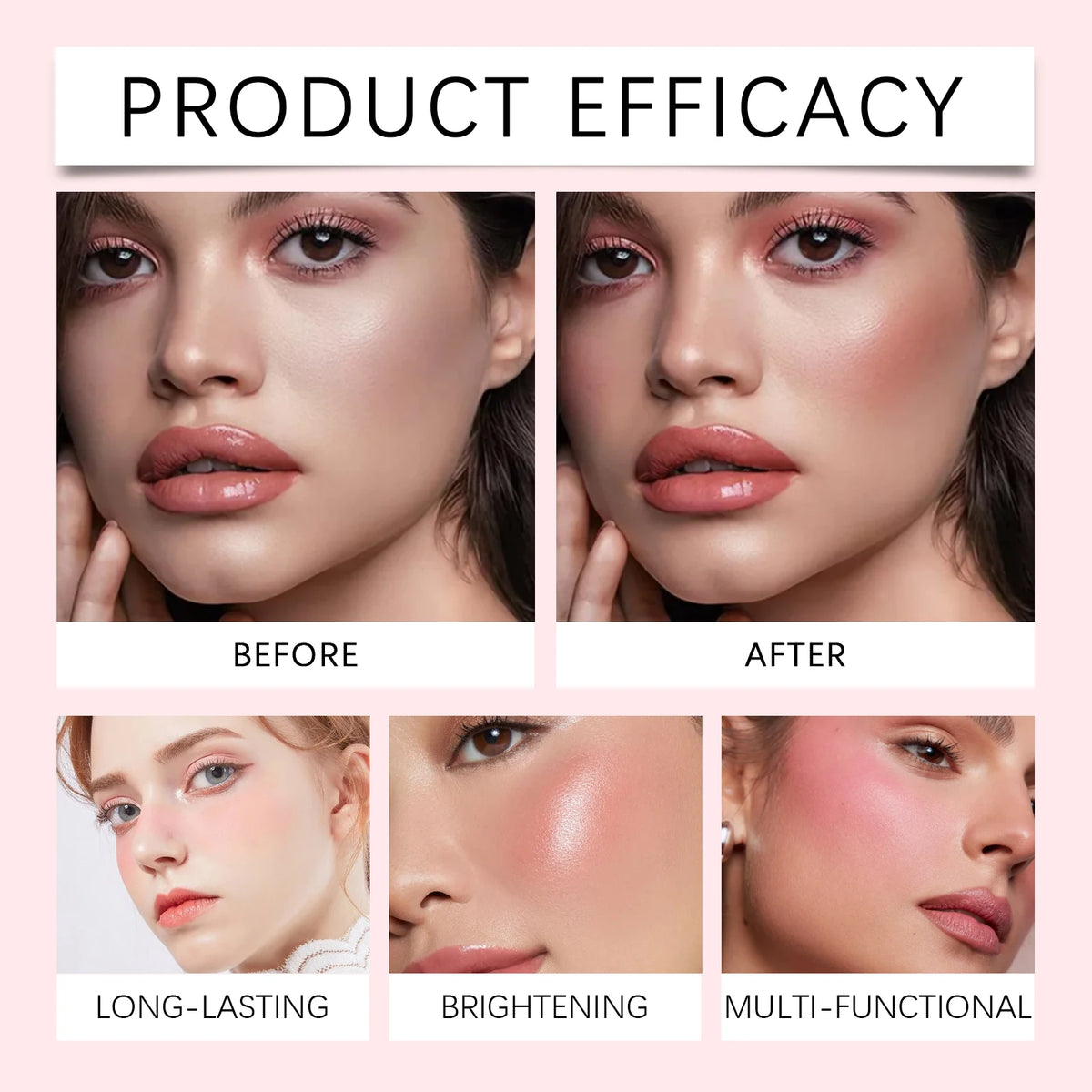 Eelhoe Liquid Blush Stick | Velvet Matte 2-in-1 Lip & Cheek Liquid Blush Stick QXL