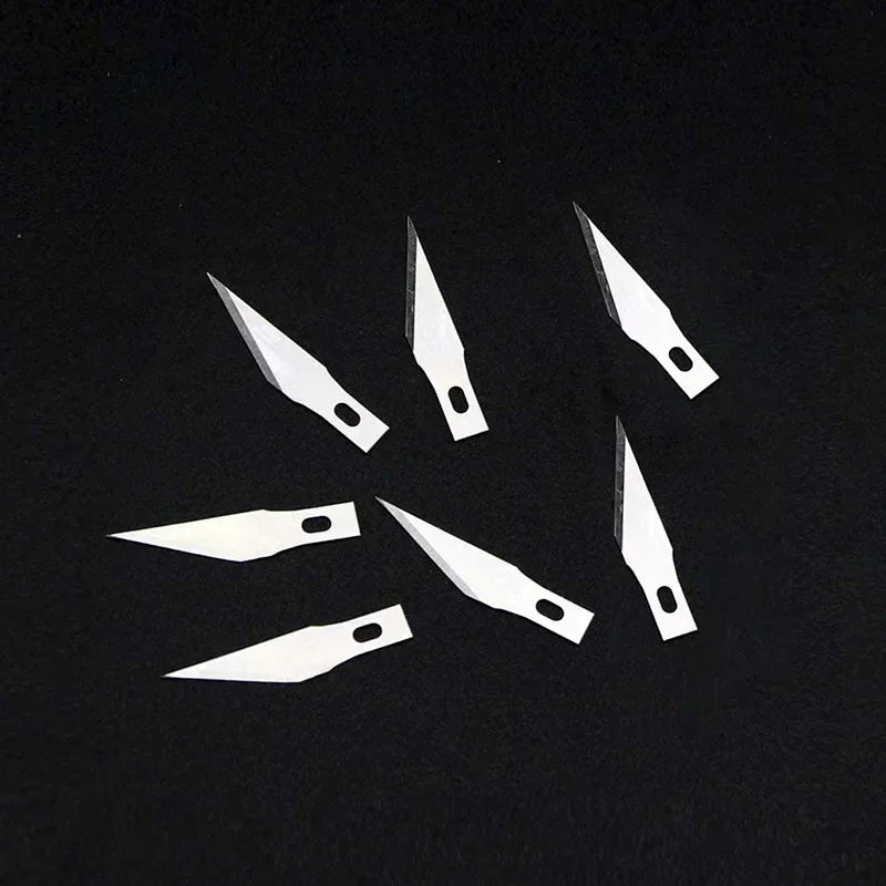 50/100-Pc Stainless Steel Scalpel Blades | DIY Wood Carving Kit Craft Scalpel Blades QXL