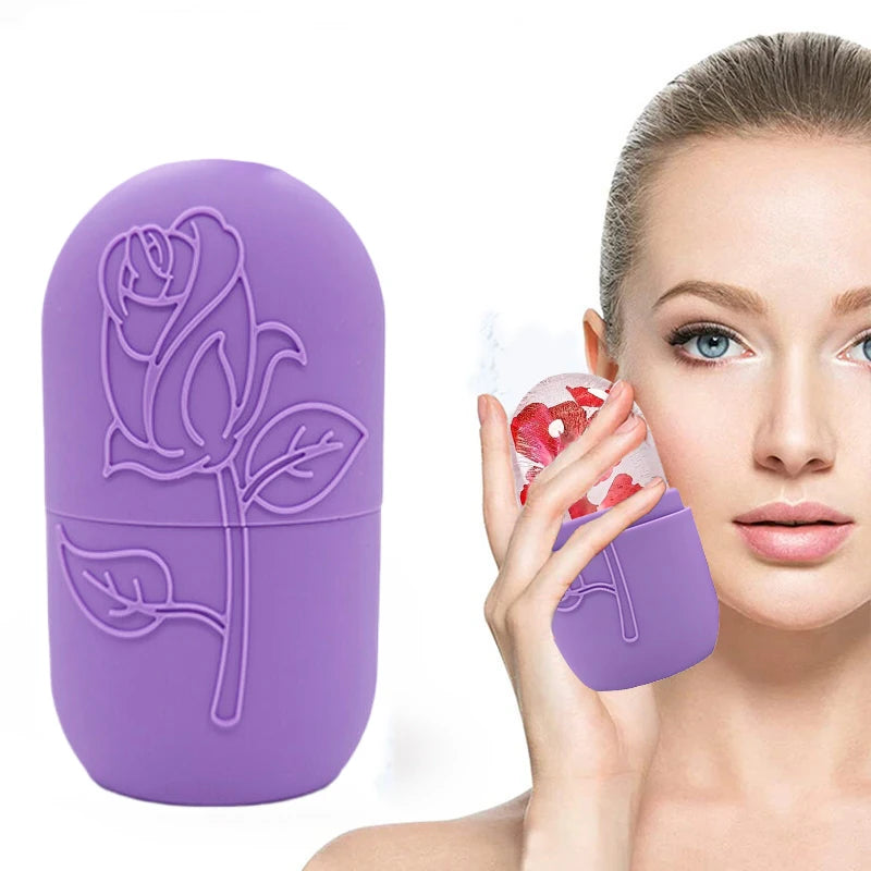 Silicone Ice Roller Face Mold – Cooling Facial Skin Tool Facial Ice Roller QXL