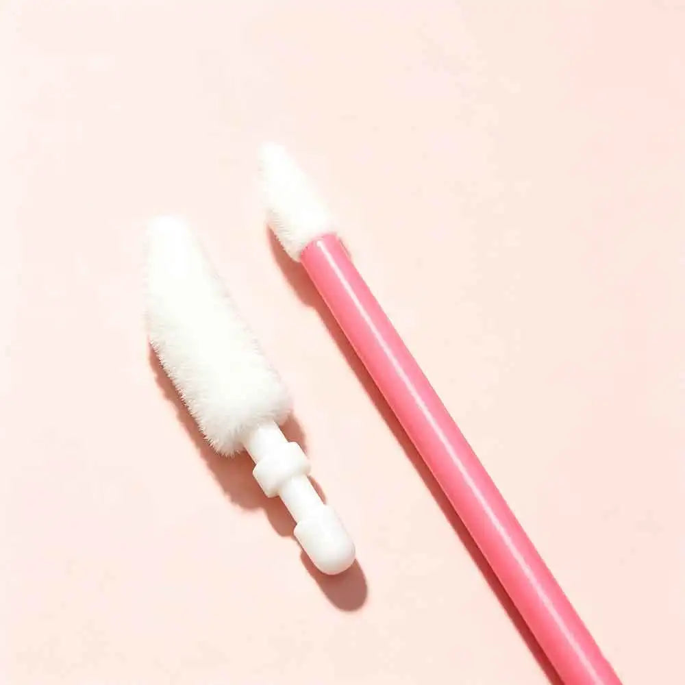 Vvocci 500-Pack Flocked Lip Brush Wands | Wool Fiber Applicator Lip Brush Applicator QXL