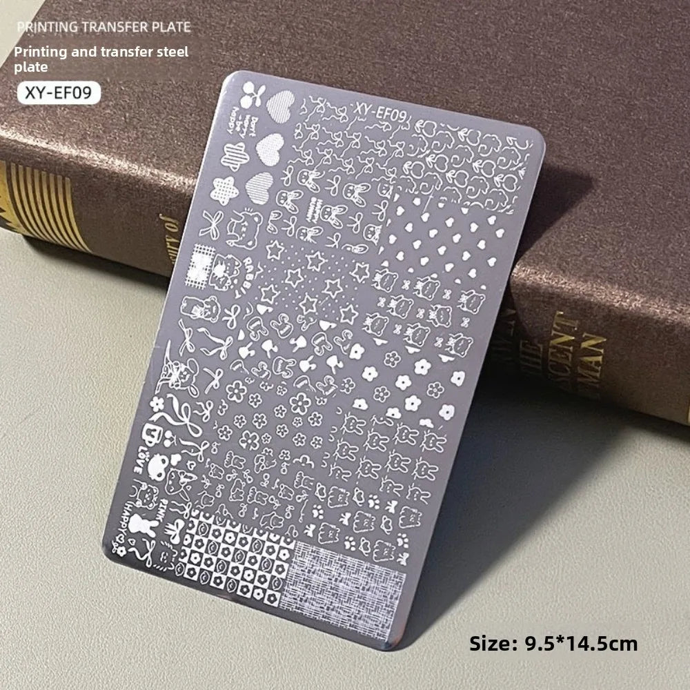 Reusable Nail Art Stamping Plate – Butterfly, Flower & Heart Nail Stamping Plate QXL 09