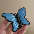 Butterfly Claw Hair Clip | Colorful Plastic Women's Accessory Butterfly Claw Clip QXL blue