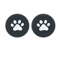2-Pack Paw Print Silicone Car Cup Holder Coasters | Anti-Slip Car Cup Holder Coaster QXL 2Pcs Black