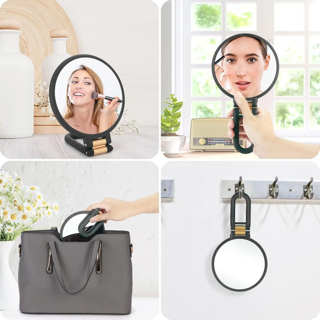 20X/1X Foldable Double-Sided Magnifying Travel Makeup Mirror Magnifying Makeup Mirror QXL