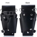 Barber Scissor Holster Belt Bag | PU Leather Salon Tool Organizer Barber Tool Bag QXL black