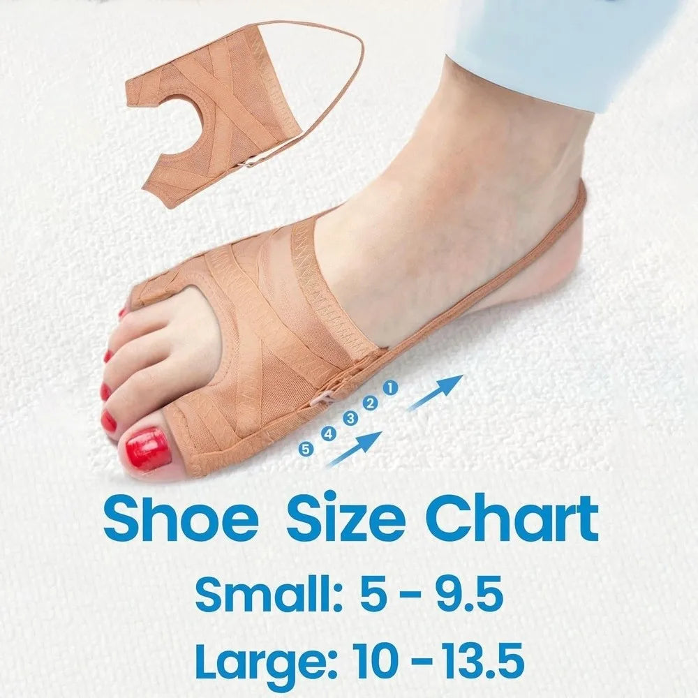 Breathable Bunion Corrector Sleeve | Adjustable Toe Straightener Bunion Corrector Sleeve QXL