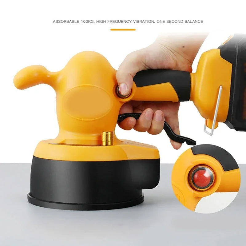 21V Rechargeable Tile Vibrator Machine | LED Light & Suction Tile Laying Machine QXL