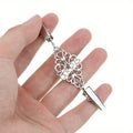 Retro Hollow Alloy Shawl Clip | Cardigan & Scarf Brooch Brooch Clip QXL Silvery