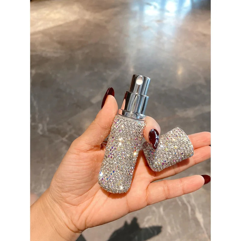 Diamond-Encrusted 10ml Refillable Travel Spray Perfume Bottle Perfume Atomizer QXL