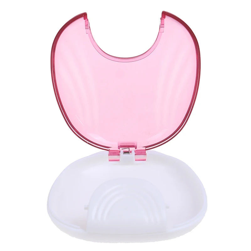 Denture & Retainer Storage Case | Protective Travel Box Denture Storage Case QXL Rose red