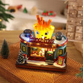 Christmas Glowing Music Box | USB Santa Village Display Gift Christmas Music Box QXL French fries
