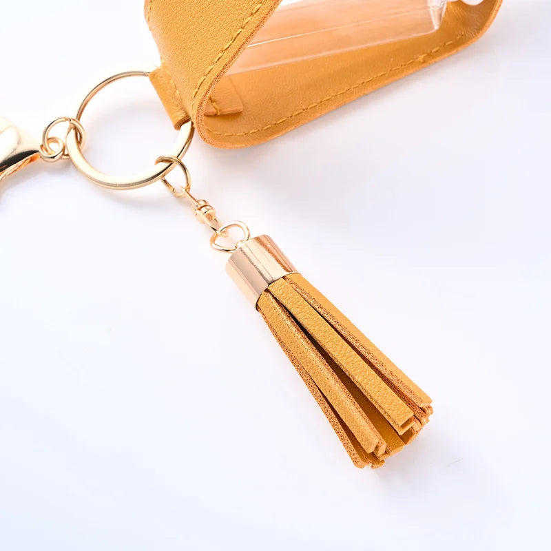 30ml PU Leather Spray Bottle Holster Keychain with Tassel Spray Bottle Keychain QXL