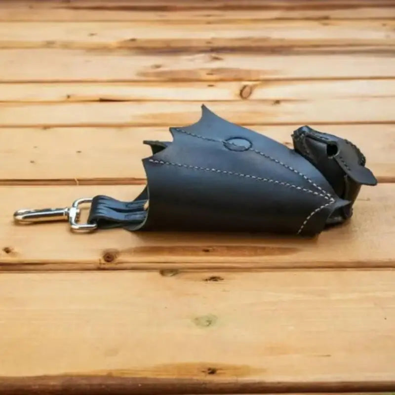 PU Leather Bat Coin Purse & Keychain | Zippered Wallet Novelty Coin Purse QXL