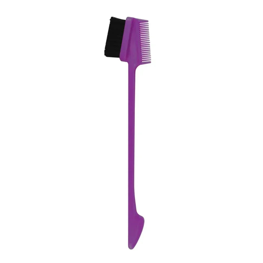 3-in-1 Hair Dye Comb, Edge Brush & Eyebrow Styling Tool Hair Styling Brush QXL M162 Purple