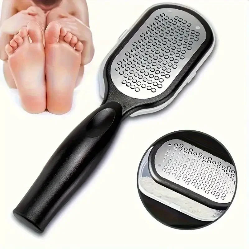 Stainless Steel Foot File | Dual Grit Anti-Splash Pedicure Rasp Foot File Rasp QXL