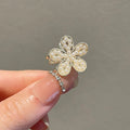 Pearl Rhinestone Mini Hair Claw Clip | Retro Diamond Flower Hair Claw Clip QXL 3047