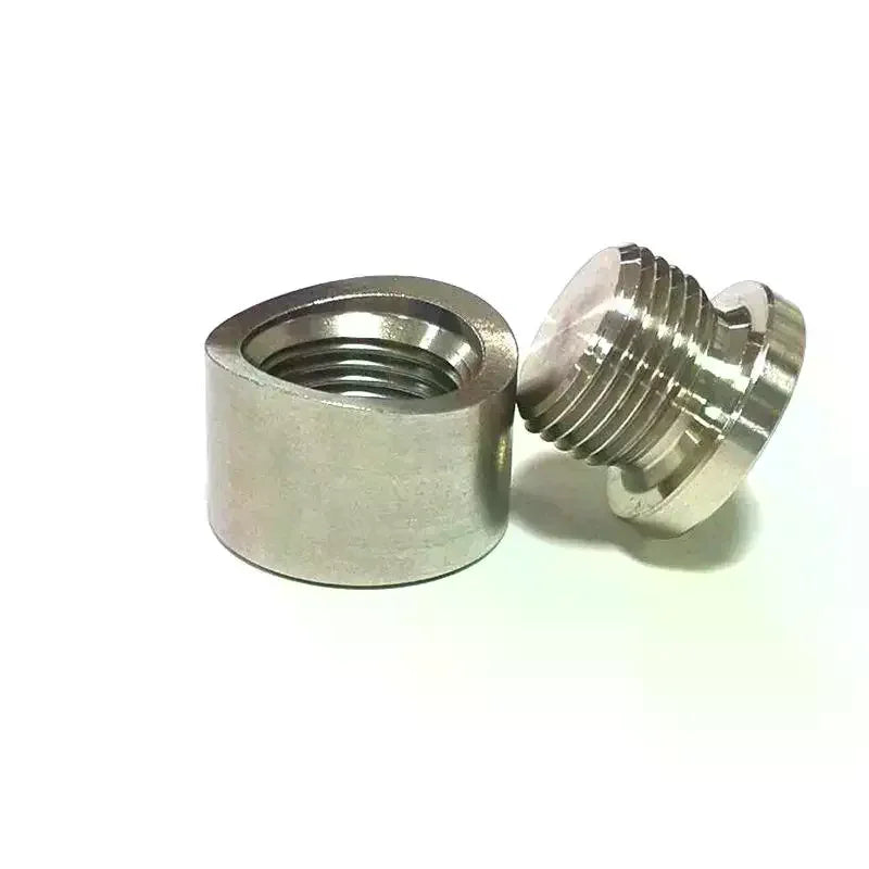 M18x1.5 Oxygen Sensor Bung Weld Nut Plug Kit | Stainless Steel Exhaust Sensor Fitting QXL