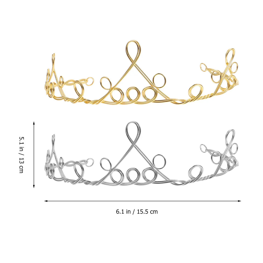 2-Pack Handwoven Tiara Crown Headdress | Bridal Hair Accessory Bridal Tiara Crown QXL