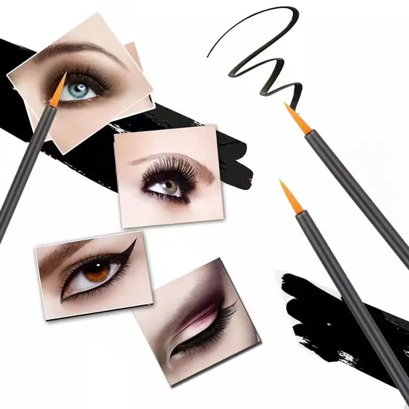 50-Pack Disposable Eyeliner Brushes | Fine Fiber Applicator Wands Disposable Eyeliner Brush QXL