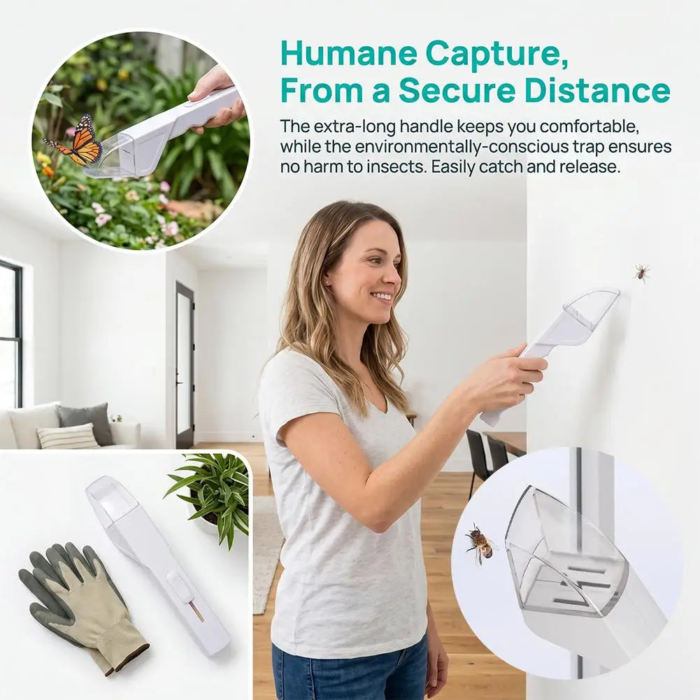 Handheld Bug & Insect Catcher Trap – Spider, Bee & Roach Tool Insect Catcher Tool QXL
