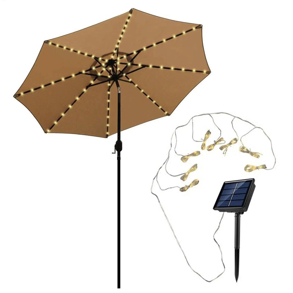 Solar Umbrella String Lights 104 LED 8 Modes IP67 Waterproof Solar String Lights QXL