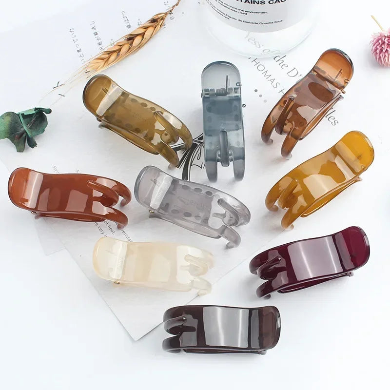 Acetate Small Hair Claw Clip | High Ponytail Holder Women Hair Claw Clip QXL