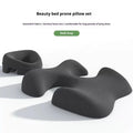 Ergonomic Salon Face Cradle Pillow | Memory Foam Breathing Hole Salon Face Cradle Pillow QXL Dark gray set
