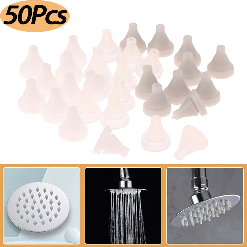 50-Pack Silicone Shower Head Nozzle Replacements | 4mm Fit Shower Nozzle Parts QXL