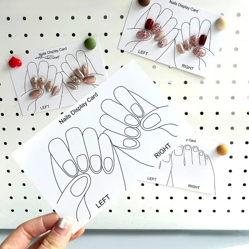10-Sheet Nail Display Cards | False Nail Tips & Art Storage Nail Display Cards QXL