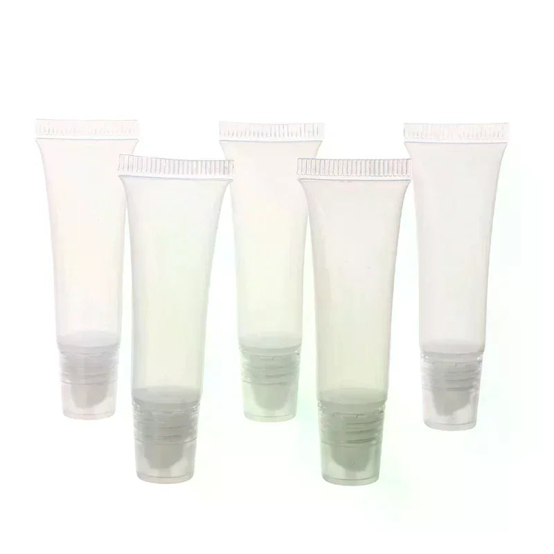 10-Pack 5ml Clear Empty Lip Gloss Tubes | DIY Balm Squeeze Lip Gloss Tubes QXL