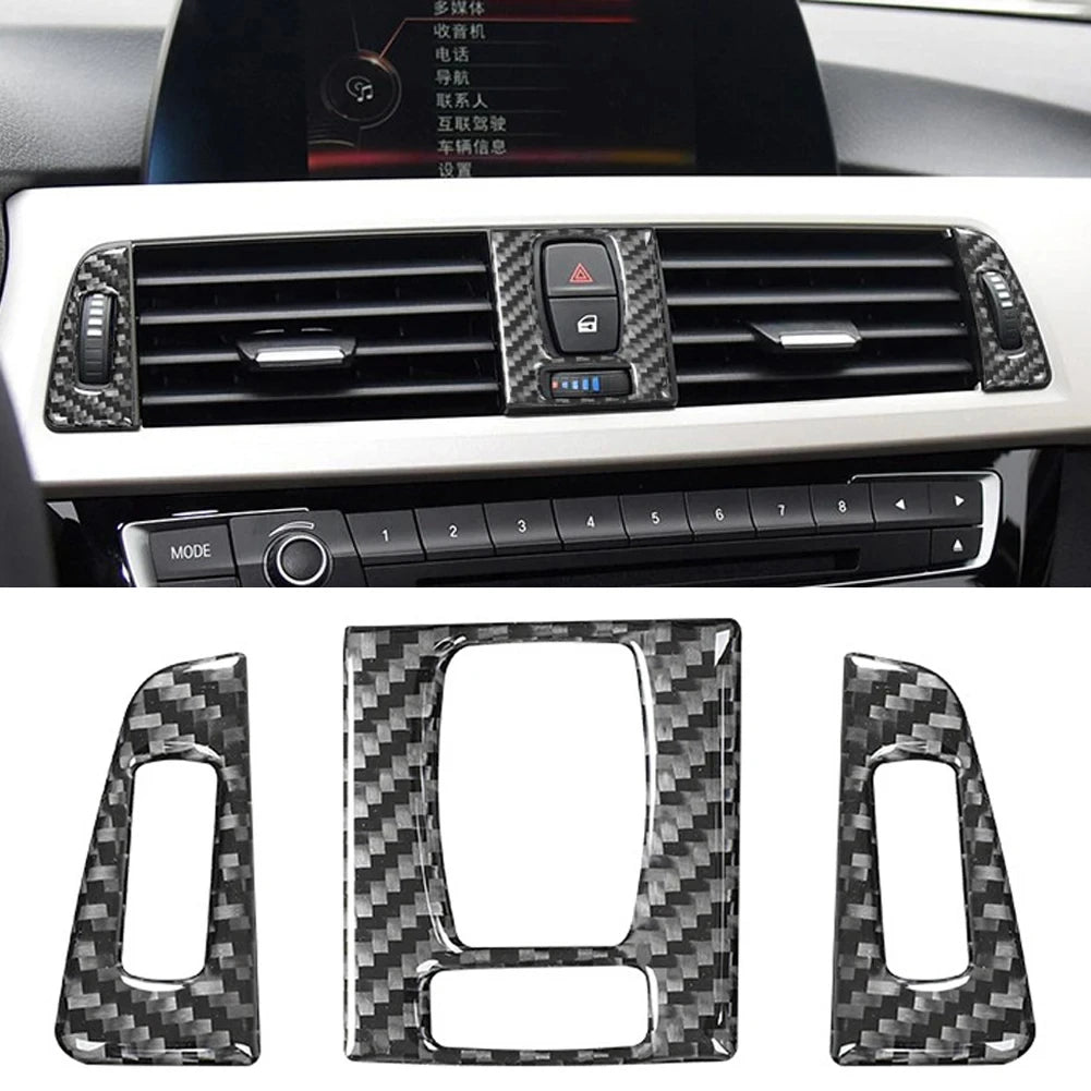 BMW F30 F31 F32 F34 3 Series Carbon Fiber Air Vent Trim Cover Car Interior Trim QXL
